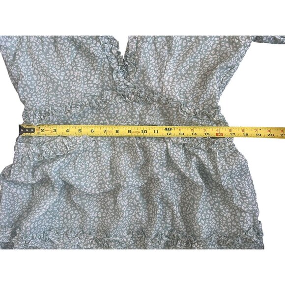 Women's Casual Floral Summer Long Sleeve Deep V-Neck Open Back Ruffles Large - Picture 11 of 13